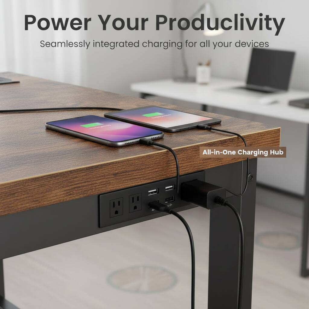 Power Your Productivity  
Seamlessly integrated charging for all your devices  

All-in-One Charging Hub