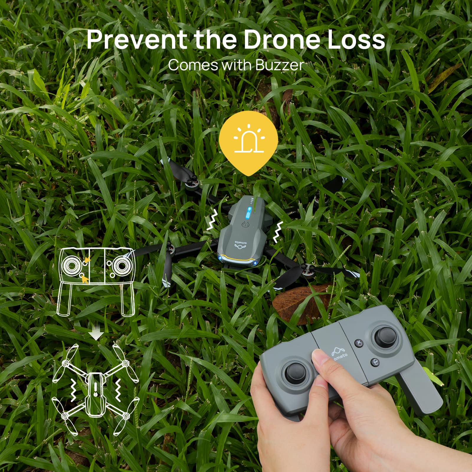 Prevent the Drone Loss Comes with Buzzer