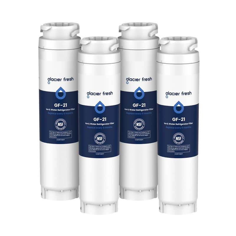 GLACIER FRESH - Refrigerator Water Filter Replacement for Bosch 00644845, compatible with 9000077104, 9000194412, 4 Pack