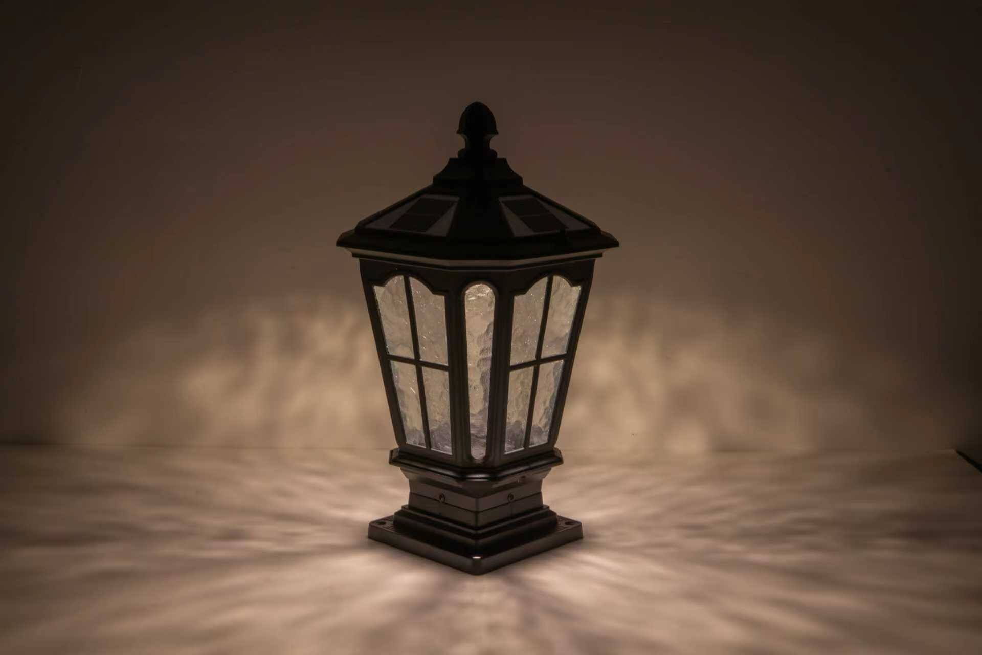 Front. Akoasm - Black Aluminum Outdoor Column Light Garden Post Light, Energy Saving Traditional Porch Garden Post Light.