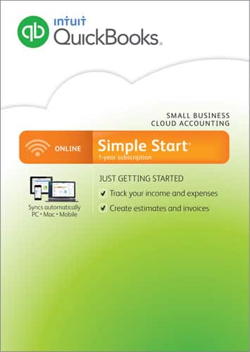 Front. Intuit - QuickBooks Online Simple Start 2016 (1-Year Subscription).