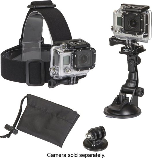 Sunpak - PlatinumPlus Action Camera Accessory Mount Kit - Black - Angle Zoom