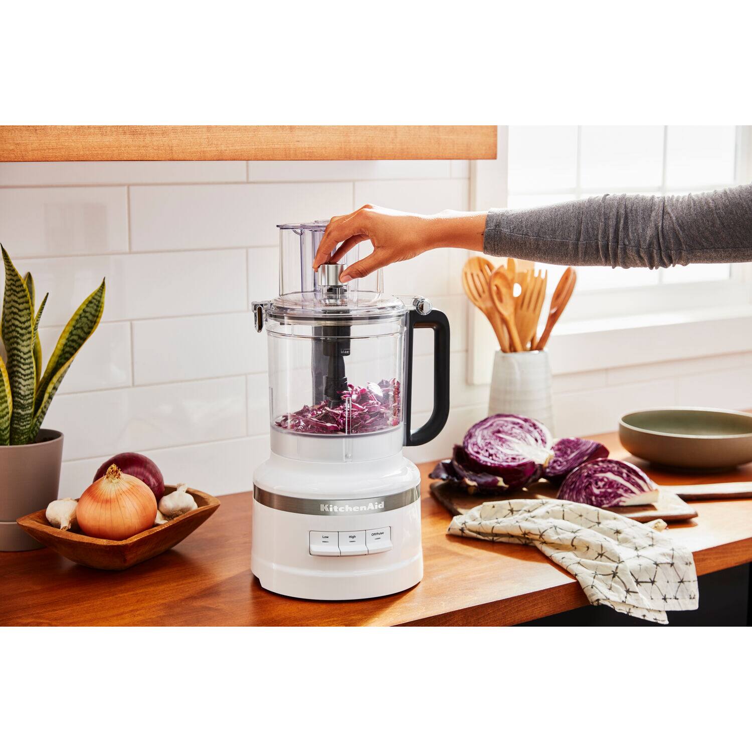 Alt View 7. KitchenAid - 13-Cup Food Processor with Work Bowl in White - White.