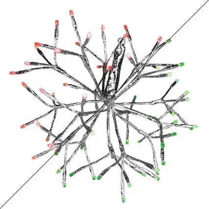 Front. Celebrations - Celebrations LED Green/Red Shimmering Sphere 20 in. Hanging Decor - Green | Red.