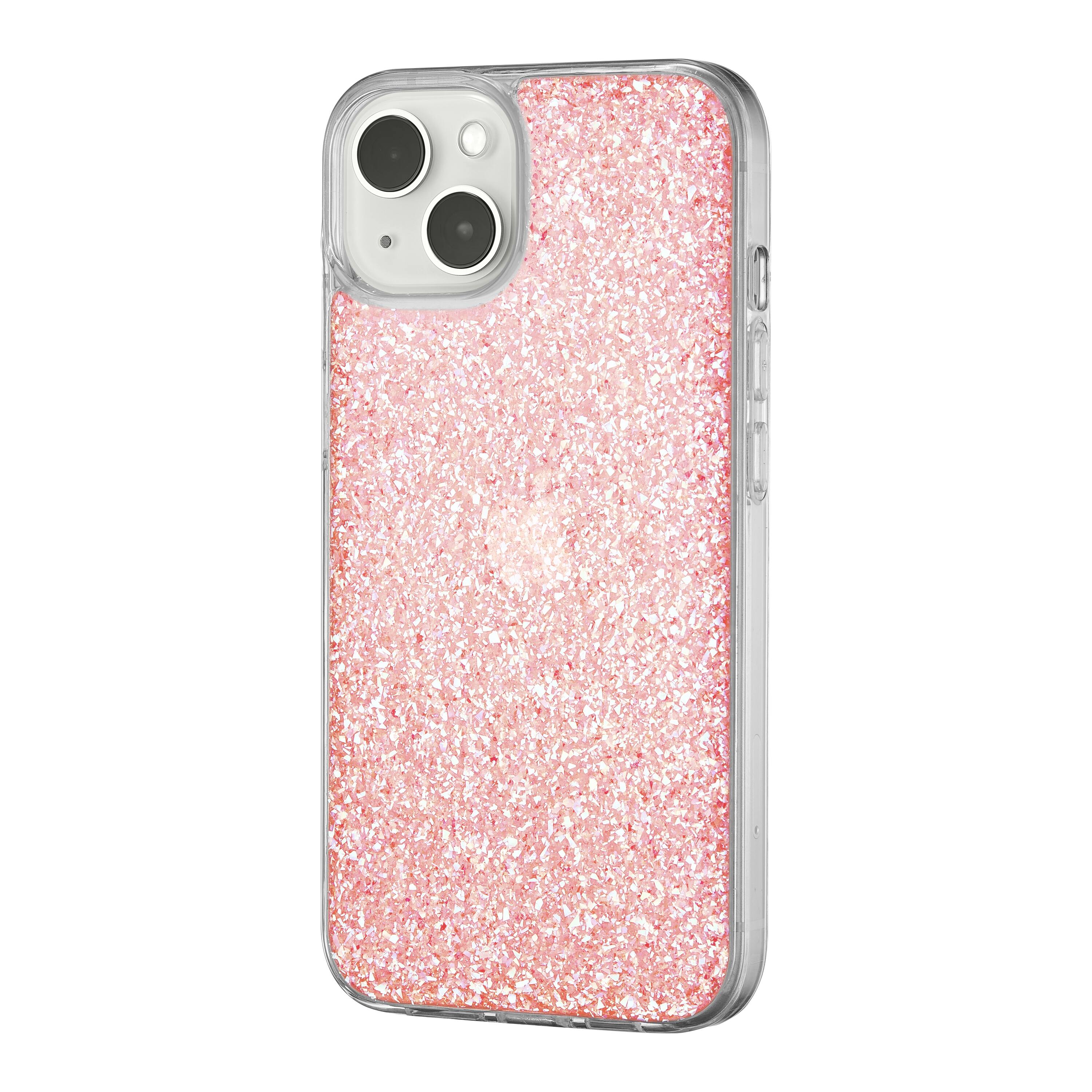 Left. Insignia™ - Hard Shell Case for iPhone 13 - Intense Glitter.