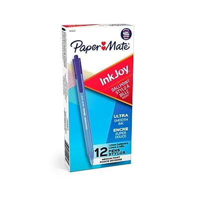 Paper Mate - InkJoy 100 RT Retractable Ballpoint Pen, Medium Point, Blue Ink, Dozen (1803473)