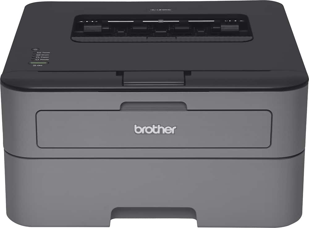 Front. Brother - HL-L2320D Black-and-White Laser Printer - Gray.