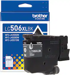 Brother - Genuine LC506XLBK High Yield Ink Cartridge - Black - Front_Zoom