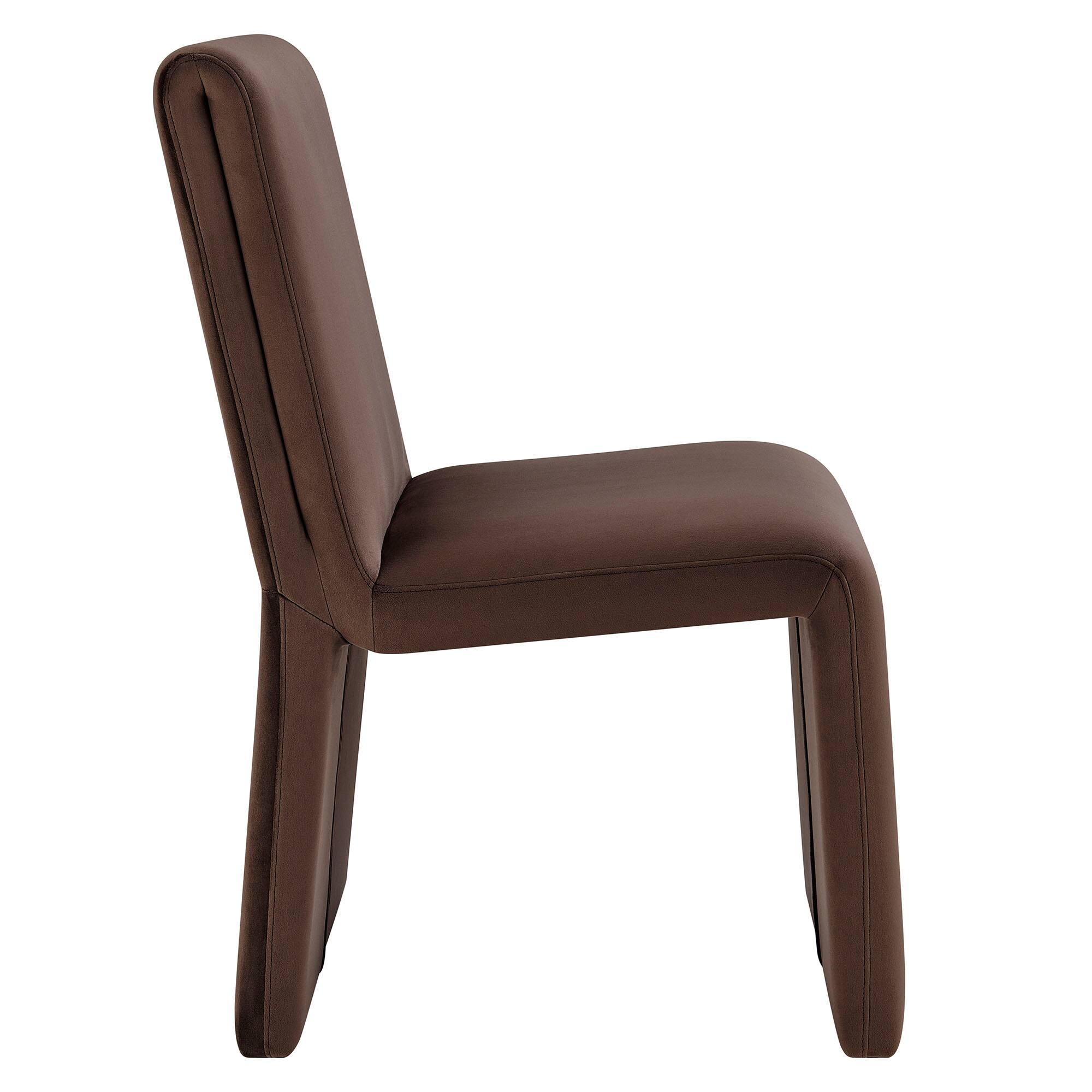 Back. Modway - Emory Upholstered Performance Velvet Dining Side Chair by Modway - Brown.