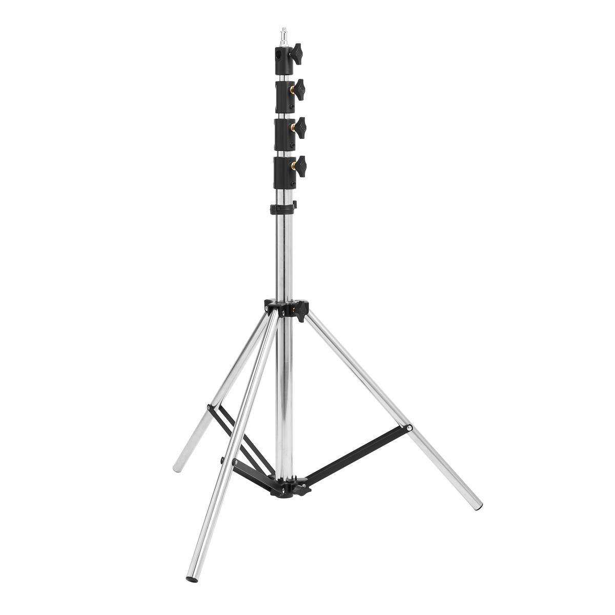 Alt View 9. Flashpoint - Flashpoint Pro Heavy-Duty Air-Cushioned Light Stand (Chrome, 9.5').
