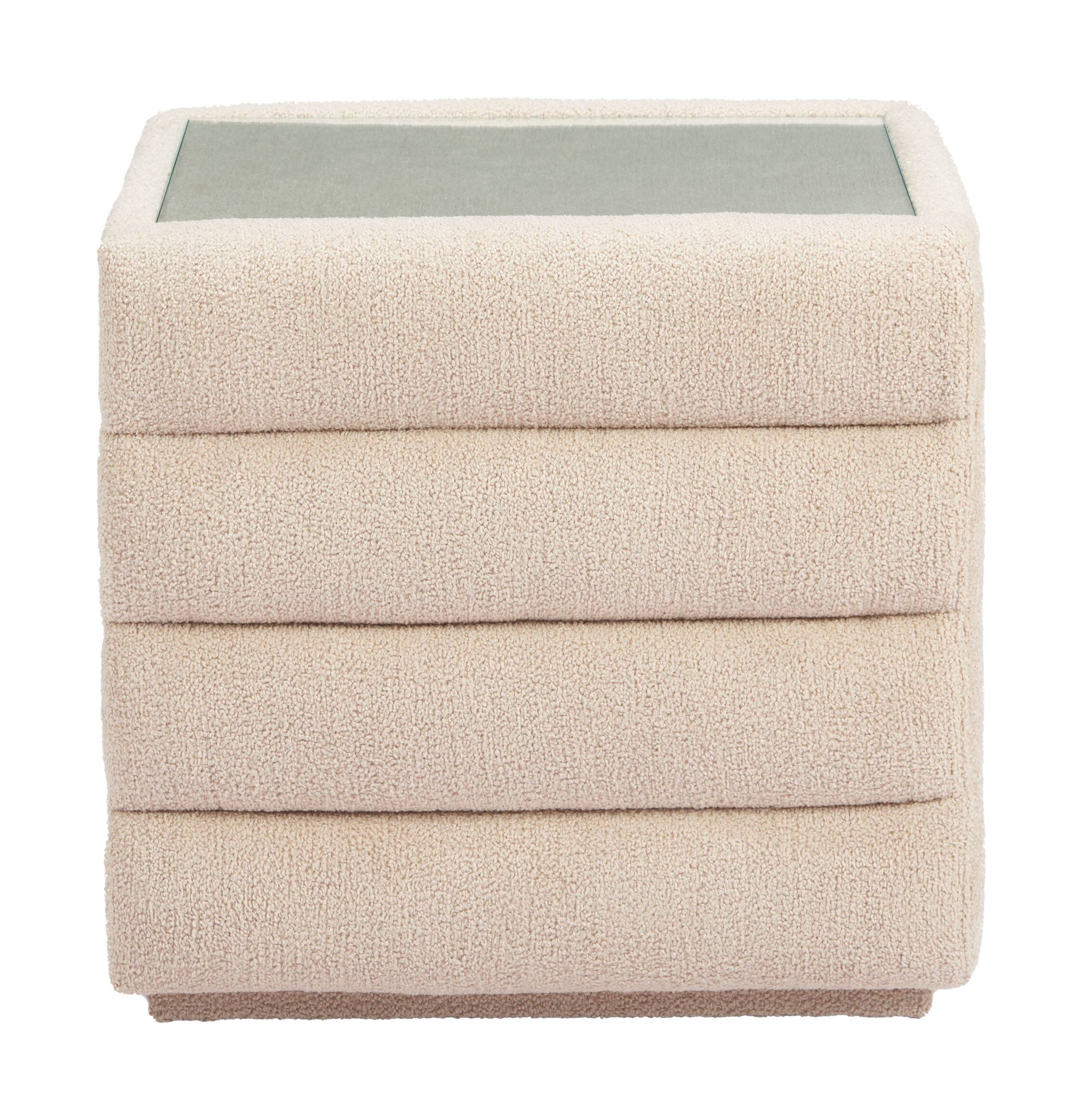 Back. Hivvago - Soffice Nightstand Beige - Beige.