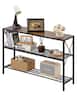 VEVOR - Narrow Console Sofa Table, 41.7 inches Behind Couch Table, 3-Tier Long Entryway Table and Skinny Hallway Table - Brown
