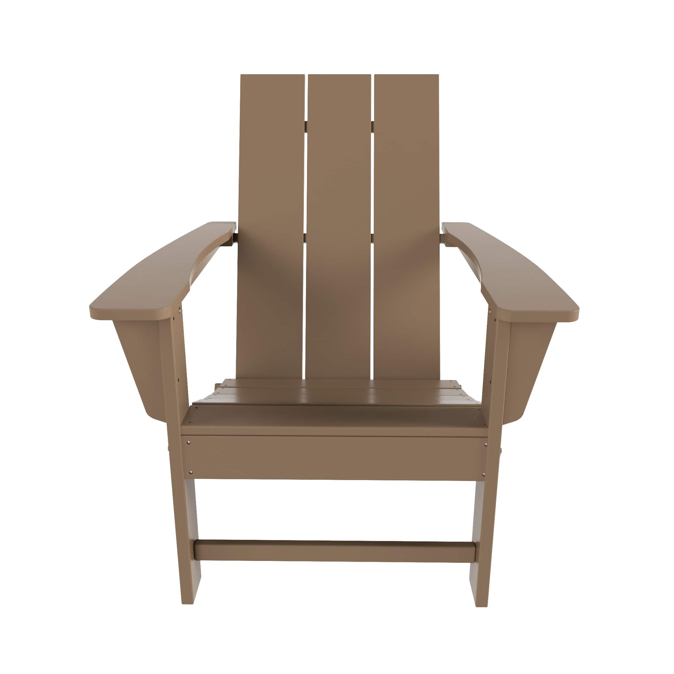 WestinTrends - Ashore Outdoor HDPE Modern Folding Adirondack Chair - Weathered Wood price history on PriceWatchPro
