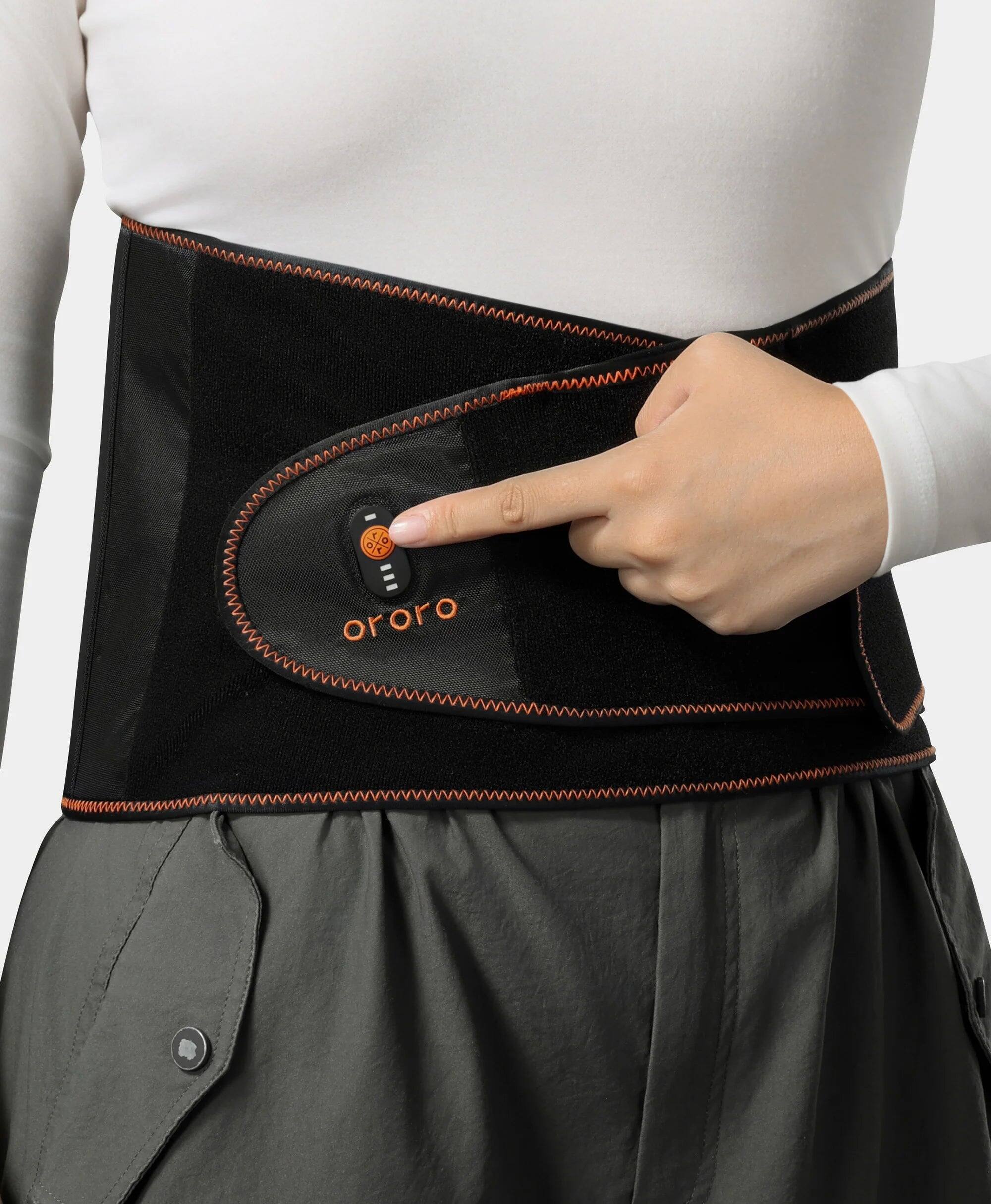Alt View 1. ororo - Evergard Heated Waist Brace - W36 - Black.