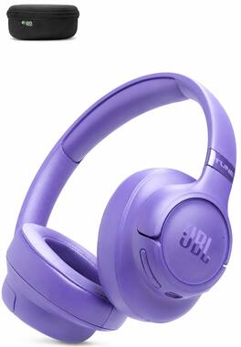 JBL - Tune 780NC Wireless Noise Cancelling Headphones Bundle - Purple