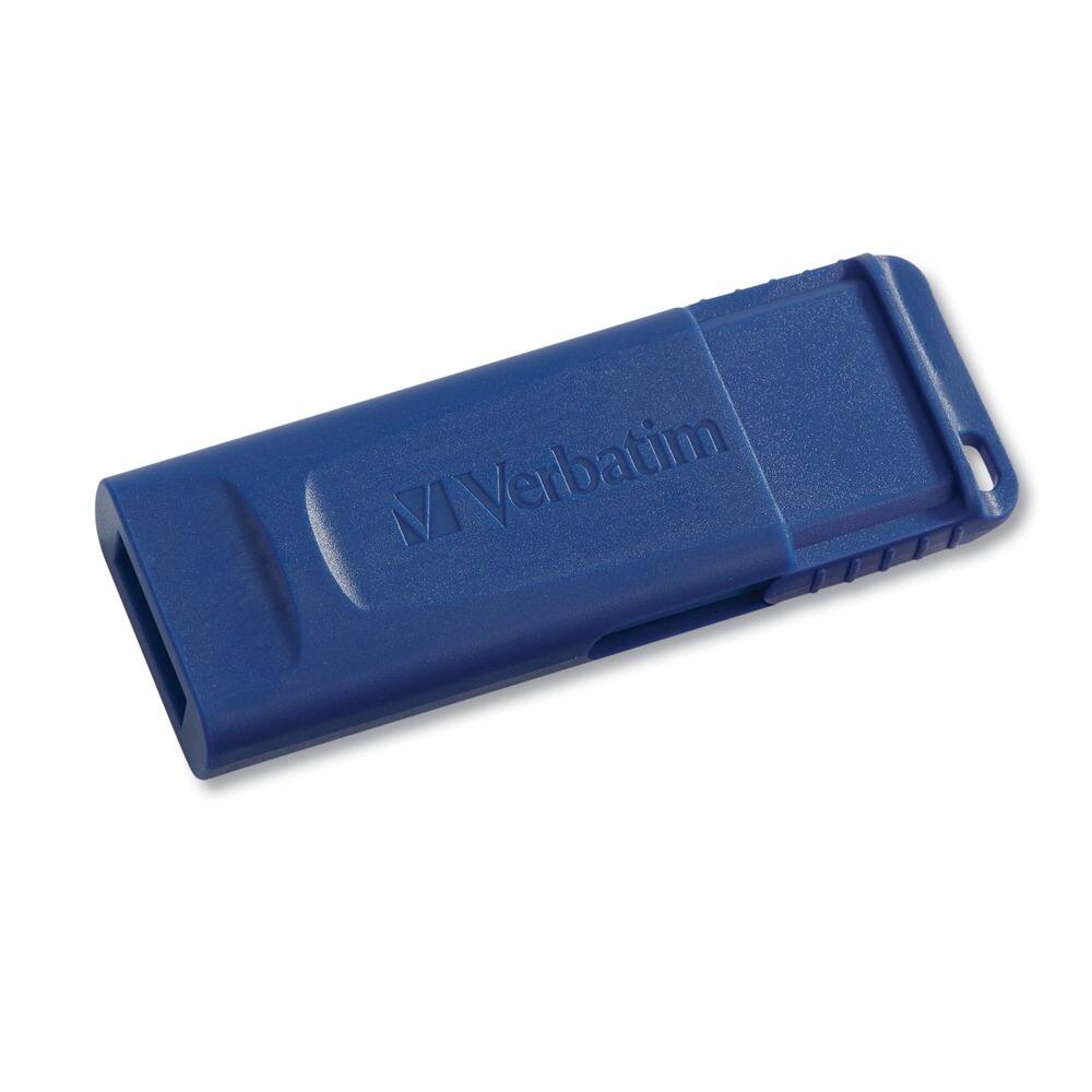 Angle. Verbatim - 64GB USB Flash Drive - Blue - 64GB - Blue.