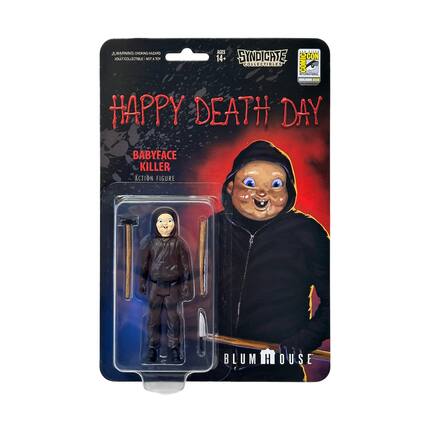 AGES 14+ SYNDICATE COLLECTIBLES INTERNATIONAL COMIC EXCLUSIVE 2016 HAPPY DEATH DAY BABYFACE KILLER ACTION FIGURE BLUM HOUSE