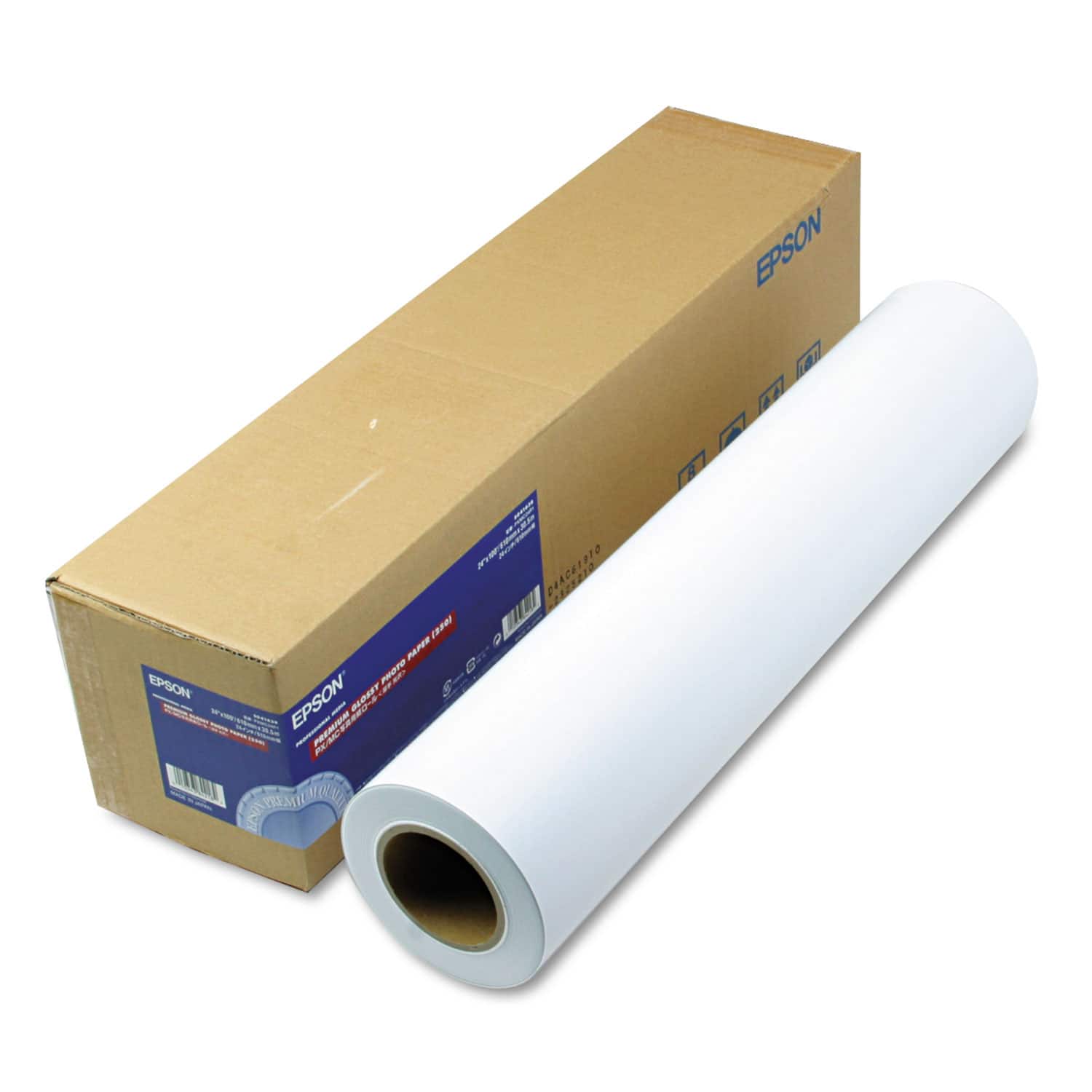 Epson - Premium Glossy Photo Paper Roll 3" Core 24" x 100 ft Glossy White