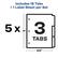 Includes 15 Tabs + 1 Label Sheet per Set
5 x 11" 3 TABS 8.5"