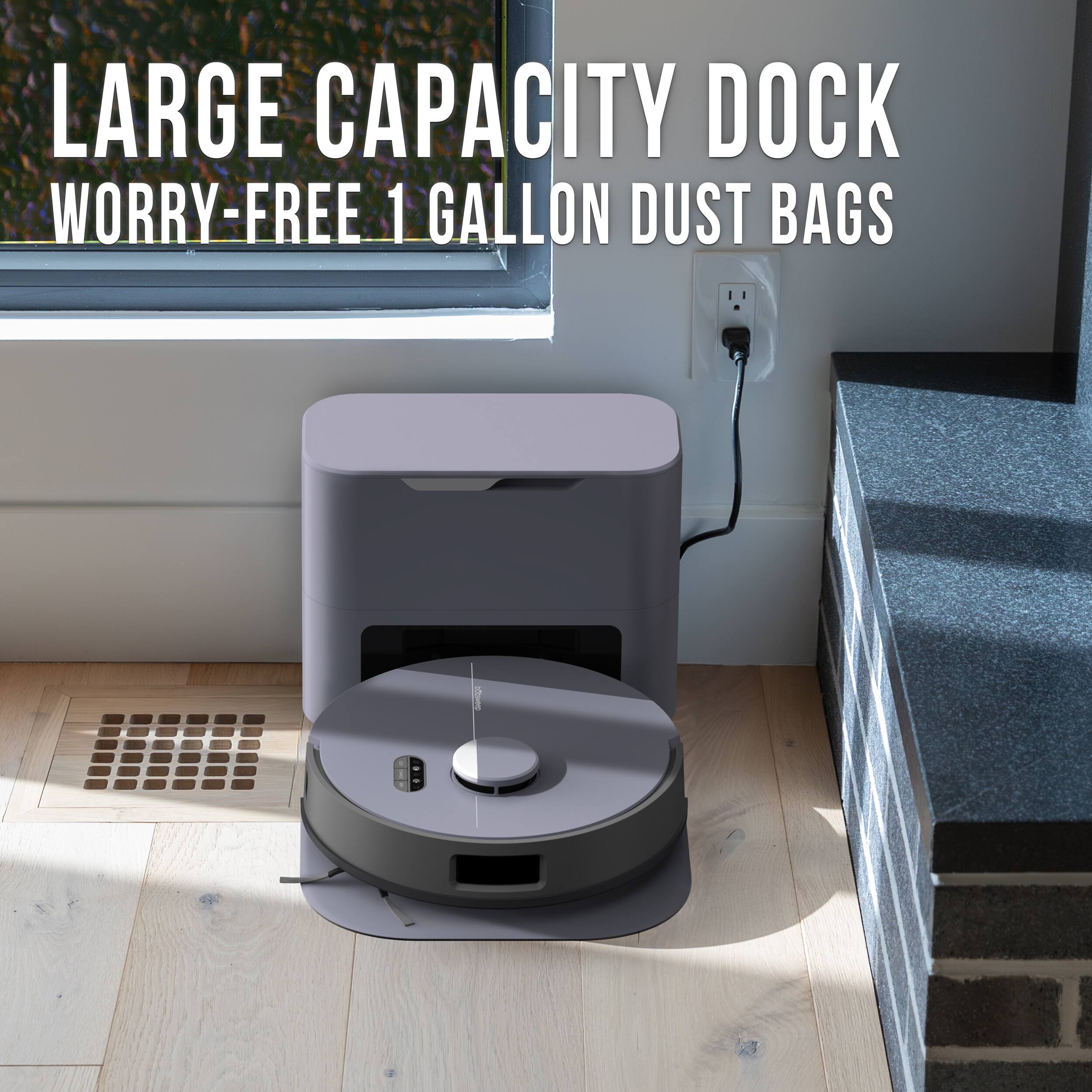LARGE CAPACITY DOCK  
WORRY-FREE 1 GALLON DUST BAGS