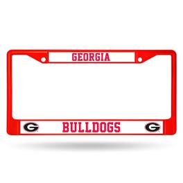Rico Industries - Georgia Bulldogs Chrome Metal (Red Painted) License Plate Frame - Multi
