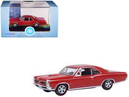 1966 Pontiac GTO Montero 1/87 (HO) Scale Diecast Model Car by Oxford Diecast - Red
