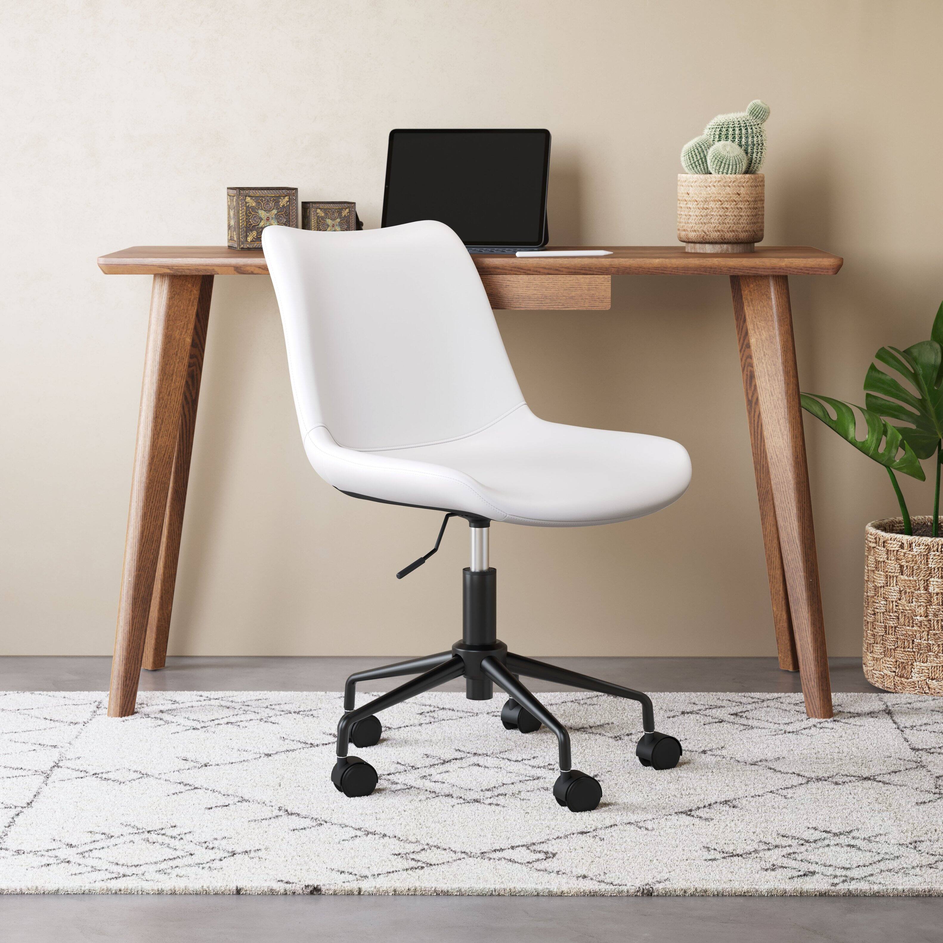 Angle. Hivvago - Byron Office Chair White - White.