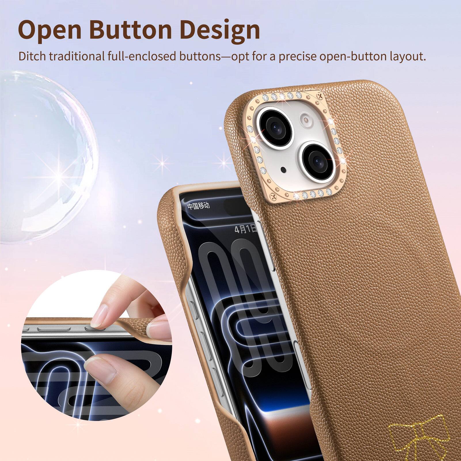 Open Button Design  
Ditch traditional full-enclosed buttons—opt for a precise open-button layout.