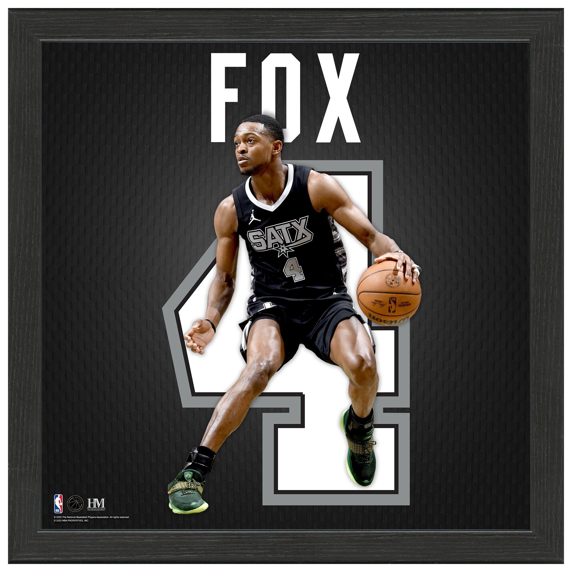 De'Aaron Fox San Antonio Spurs 13" x 13" Impact Jersey Frame
