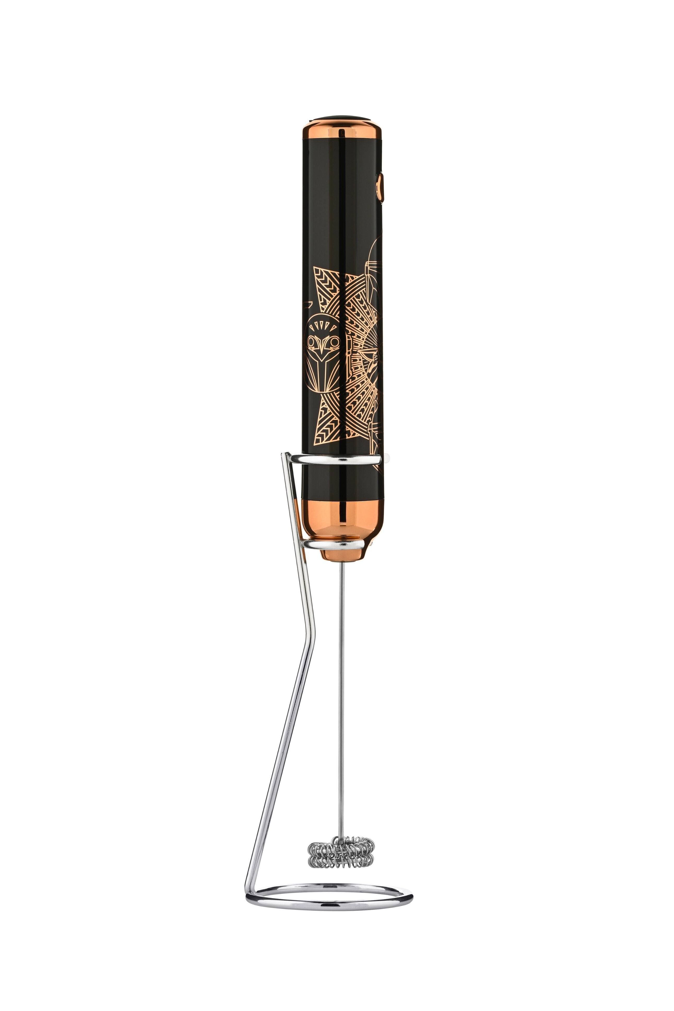 Left. Star Wars - The Mandalorian Rechargeable Milk Frother - Black.