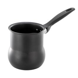 Better Chef - 0.6 Quart Aluminum Nonstick Turkish Coffee Warmer with Cool Touch Handle - Black