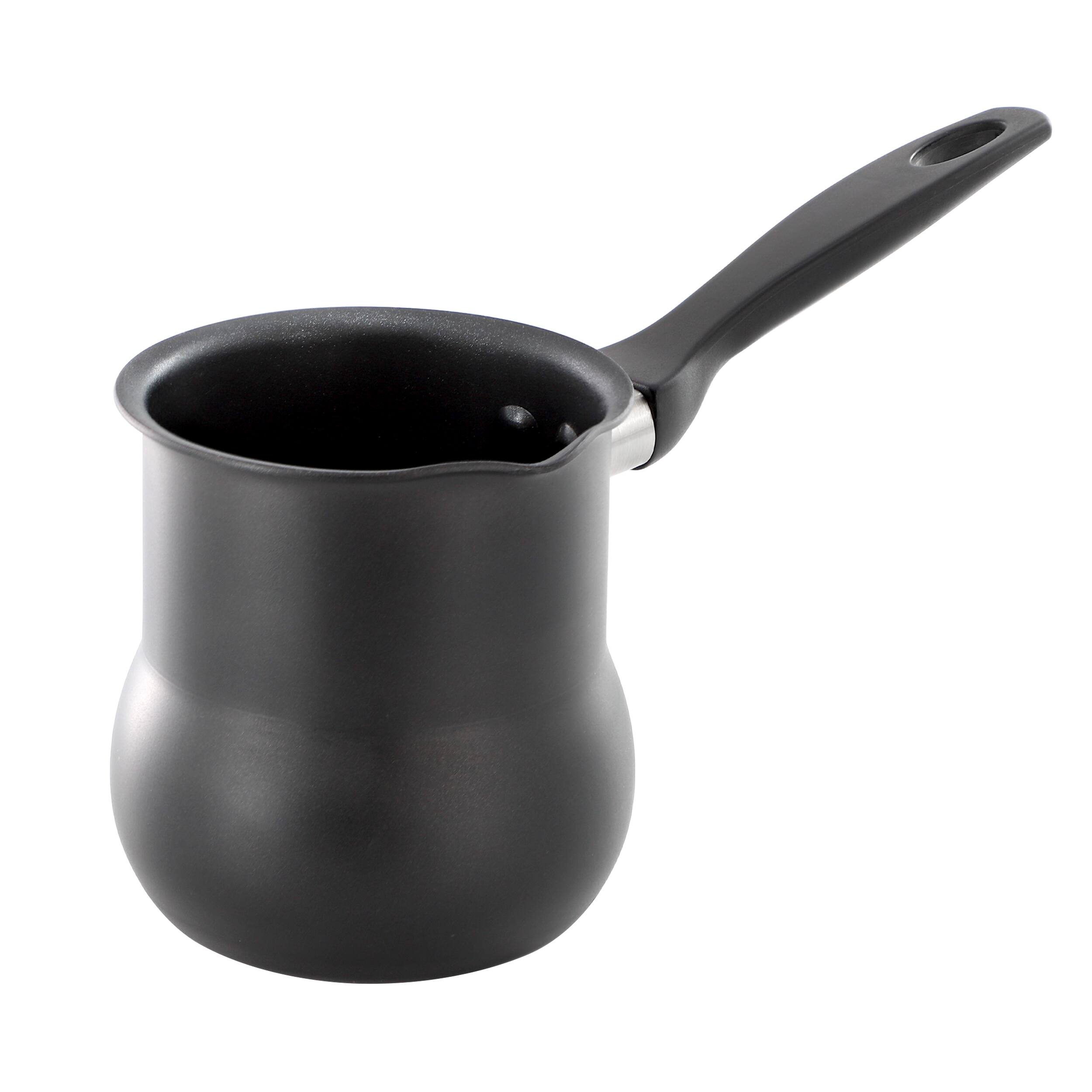 Better Chef - 0.45 Quart Aluminum Nonstick Turkish Coffee Warmer with Cool Touch Handle - Black
