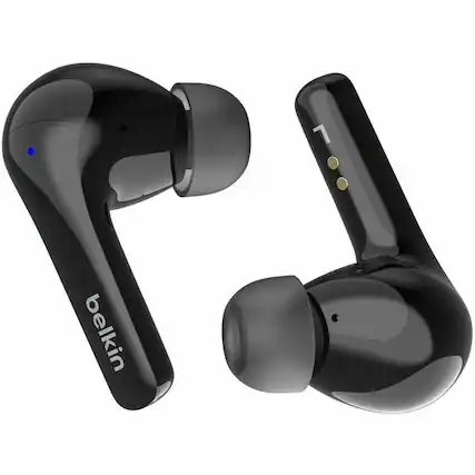 Front. Belkin - Belkin SoundForm Motion True Wireless Earbuds - Stereo - True Wireless - Bluetooth - 32.8 ft - Earbud - Binaural - Black.