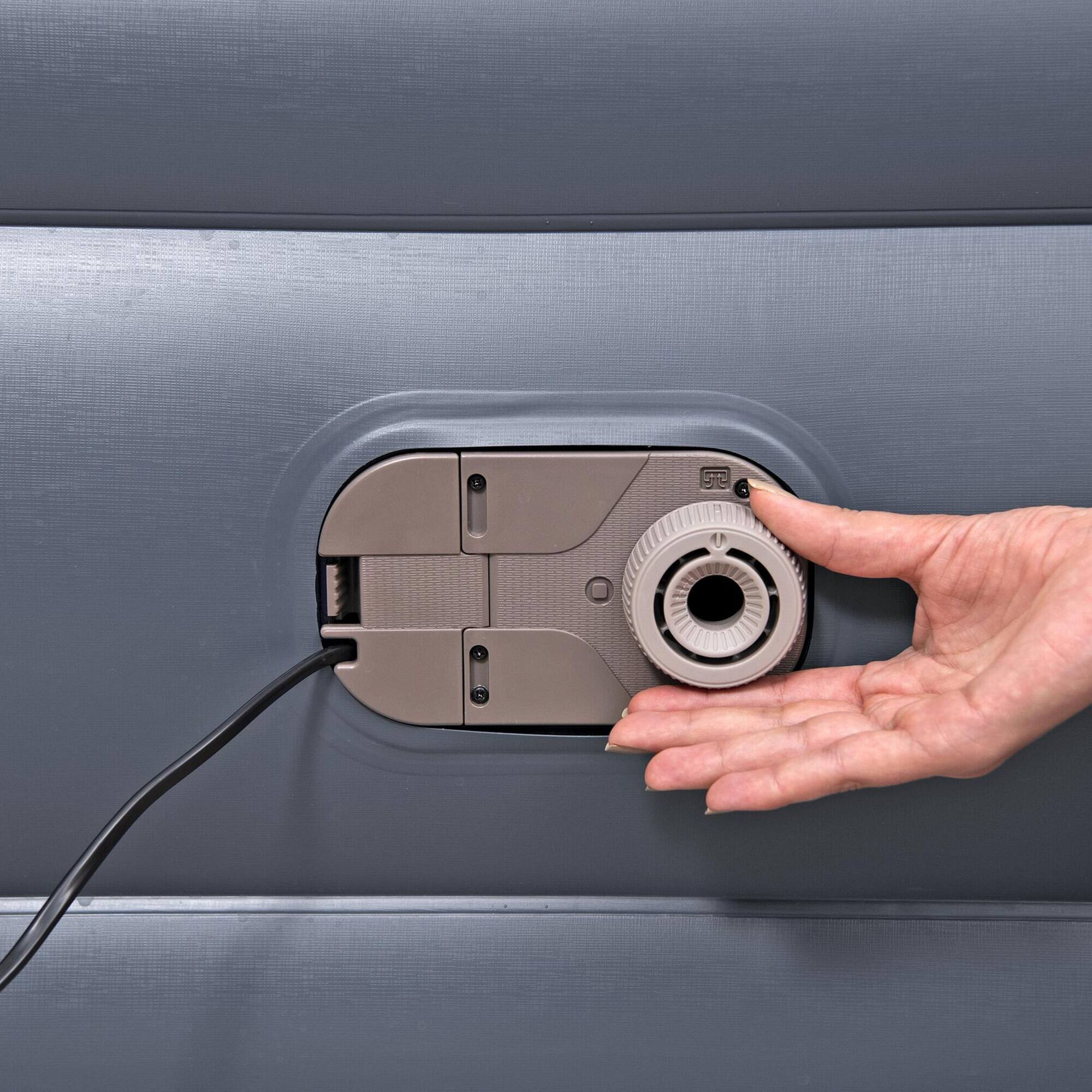 Alt View 2. Bestway - Bestway Tritech LoungeLux Headboard 33" Queen Air Mattress with Built-in AC Pump - Gray.