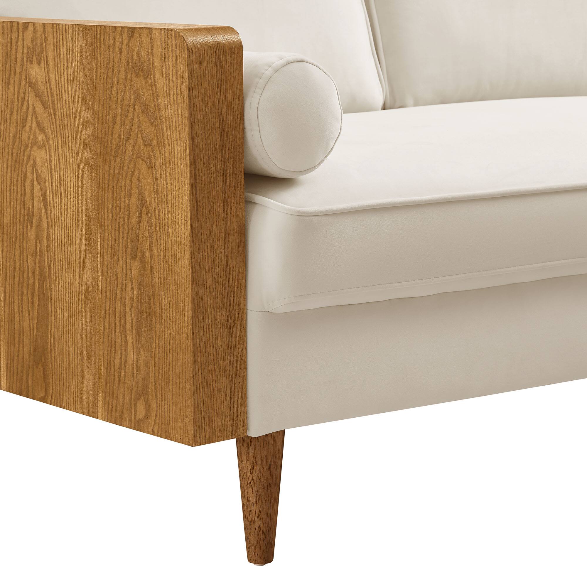 Alt View 5. Modway - Kellan Loveseat - Walnut Alabaster.