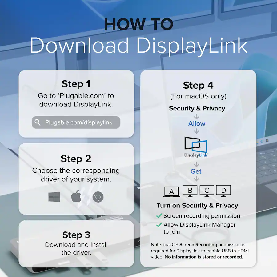 Plugable USB 3.0 and USB C Universal Laptop Docking Station for Windows ...