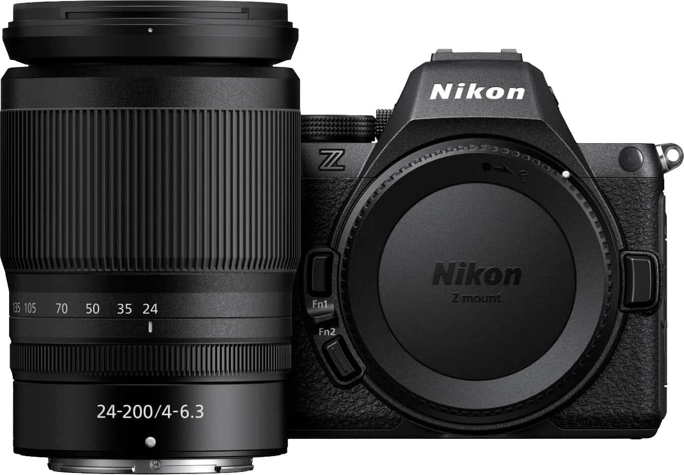 Nikon - Z5II Mirrorless Camera Body w/ NIKKOR Z 24-200mm - Black - Front_Zoom