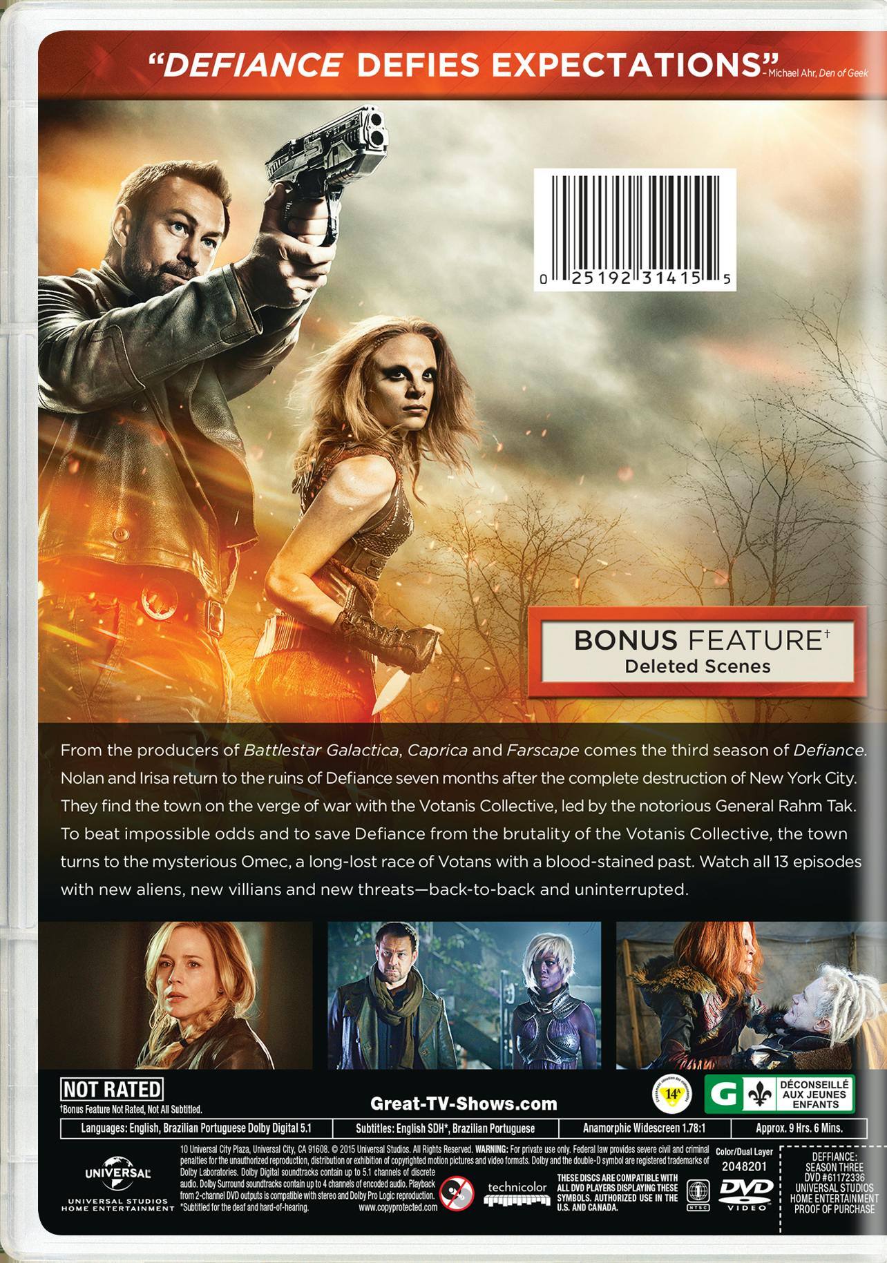 Angle. Defiance: Season 3 [DVD].