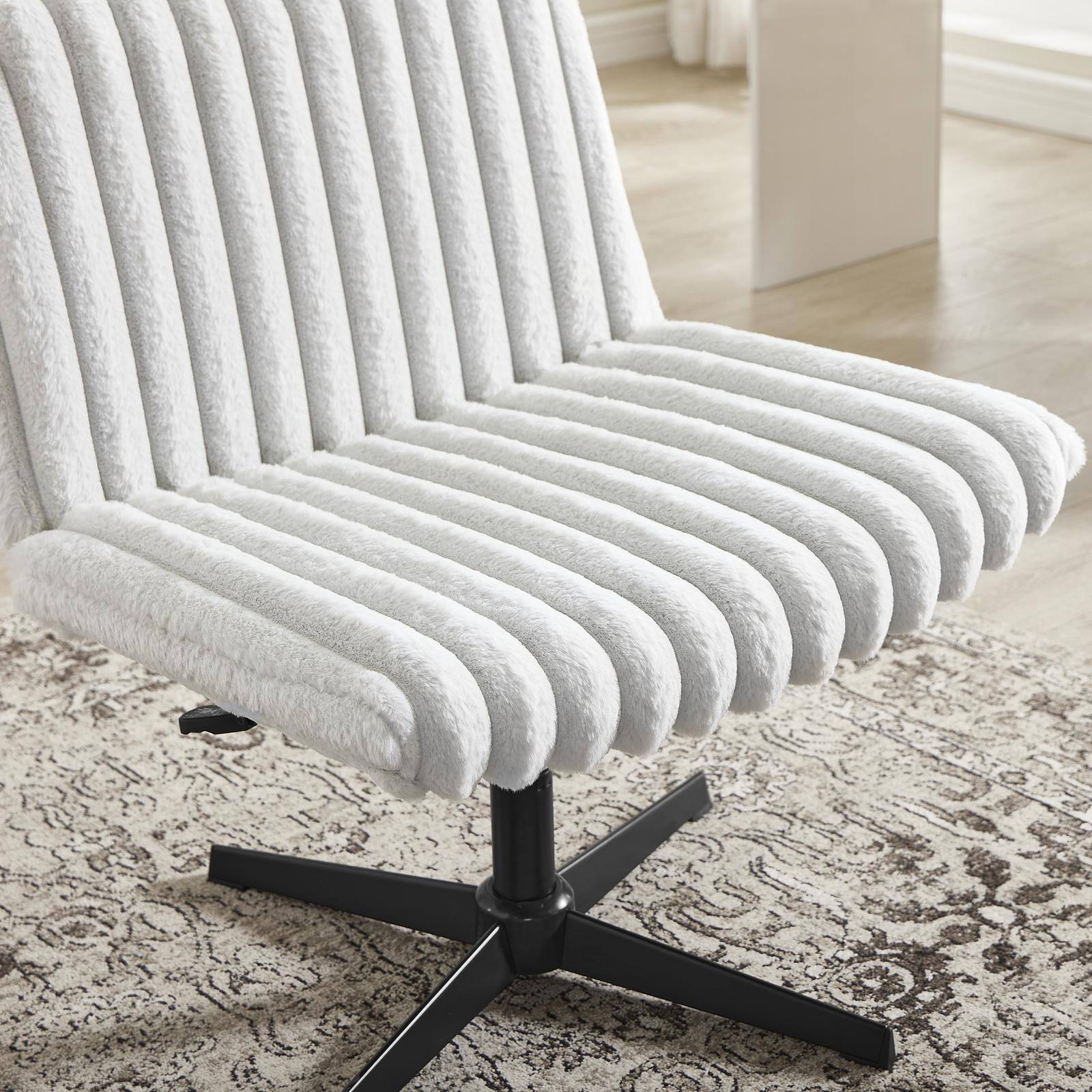 Alt View 4. Spaco - Spaco Adjustable Swivel Criss Cross Chair, Wide Seat Office Chair Vanity Chair, for Home Office - Gray.