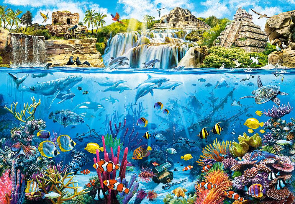 Angle. Castorland - CASTORLAND 1500 Piece Jigsaw Puzzles, Pirate Island, Ocean and coral life, Adult Puzzles, Castorland C-152049-2 - Red.