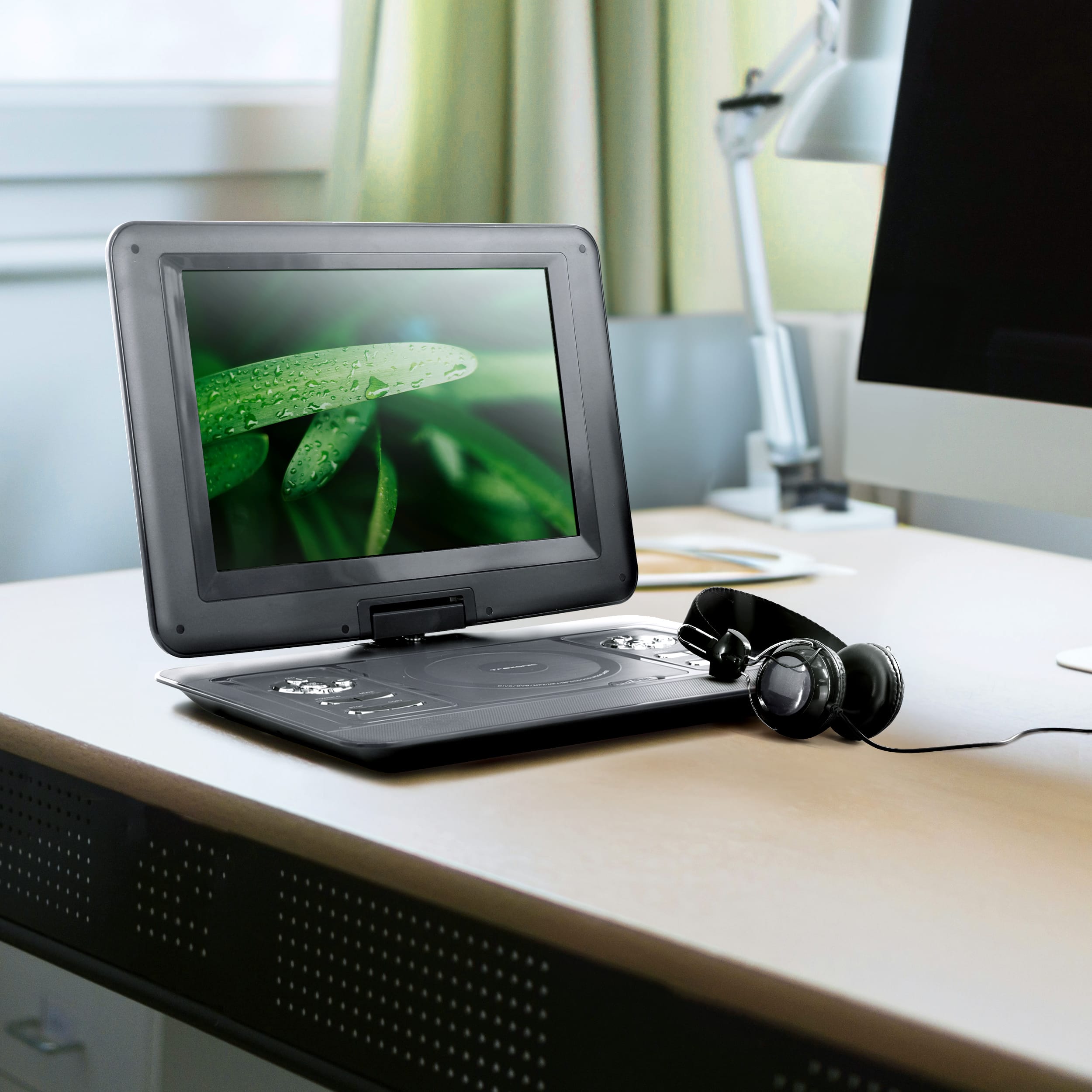 Alt View 3. Trexonic - 13.3 Inch Portable TV DVD Player with Color TFT LED Screen and USB/HD/AV Inputs - Black.