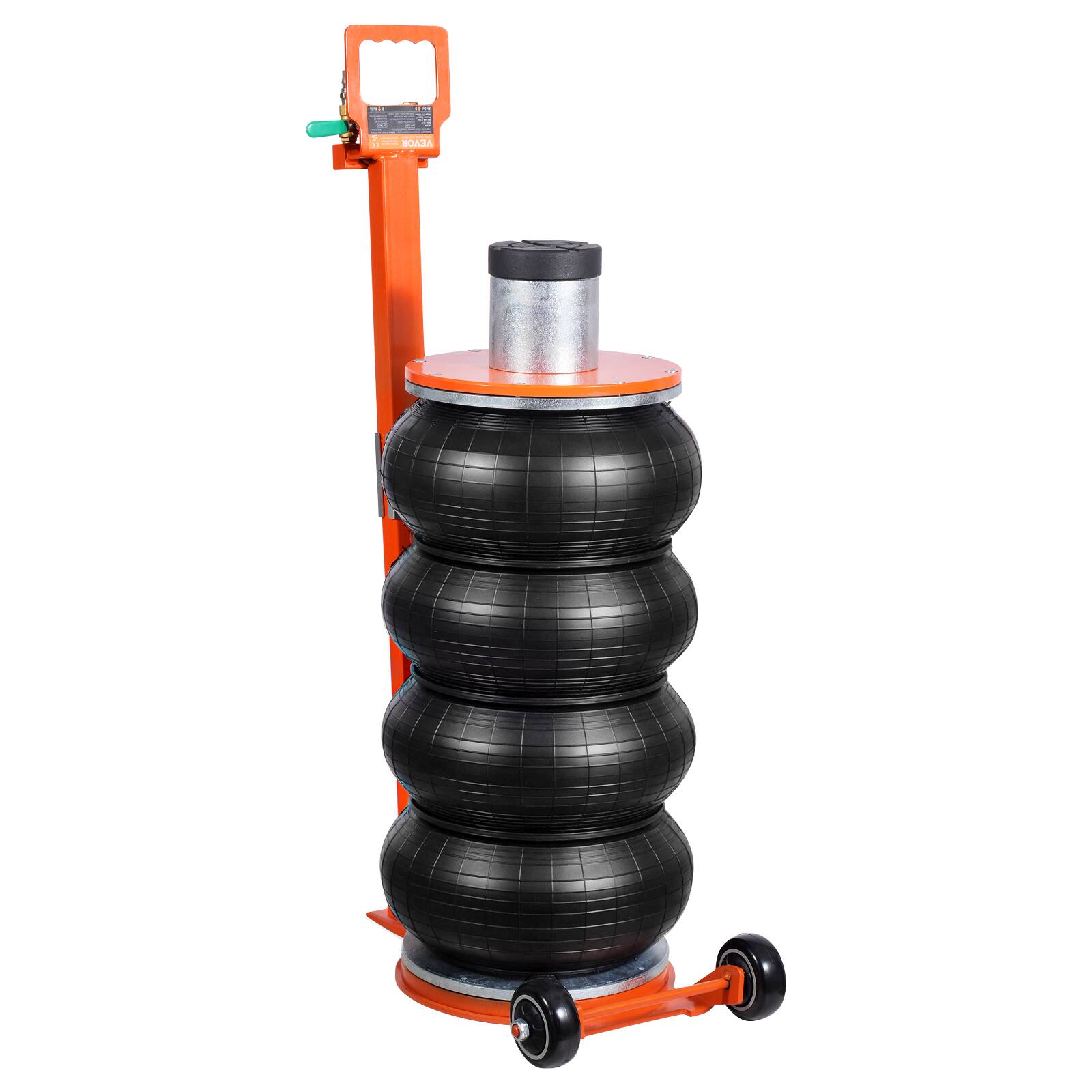Alt View 5. VEVOR - Air Jack, 6 Ton/13000 lbs, 2-5 S Pneumatic Lifting Jack with Heightened Column & Adjustable Handle, Easy-to-Lift - Orange;Black.