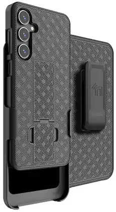 Nakedcellphone - Combo for Samsung Galaxy S23 FE (2023) - Slim Case and Belt Clip Holster - Black