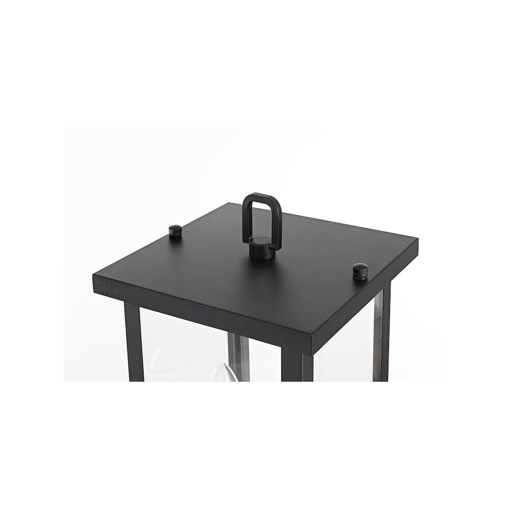 Alt View 2. Elegant Lighting - Venango 7 inch Outdoor Pendant in Black - Black.