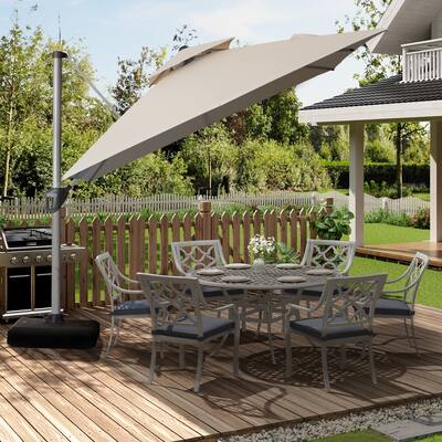 Mondawe 10ft. Square Aluminum 360Cantilever Patio Umbrella with Base Beige OD01WGKC10SBE1B - Best Buy Mondawe 10ft. Square Aluminum 360Cantilever Patio Umbrella with Base Beige OD01WGKC10SBE1B - Best Buy
