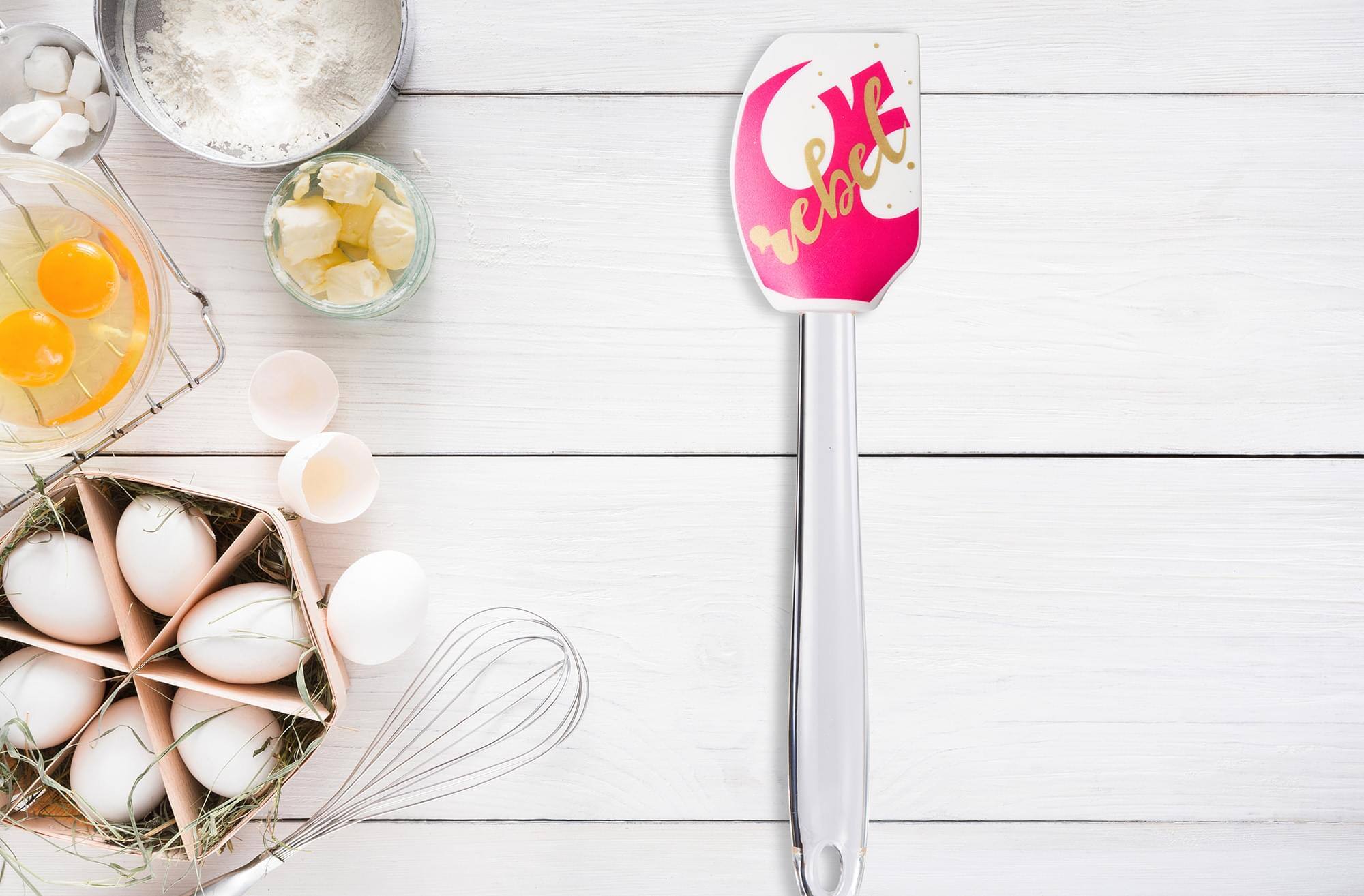 Alt View 3. Star Wars - Star Wars White/Pink Rebel 11 Inch Silicone Spatula - Pink.