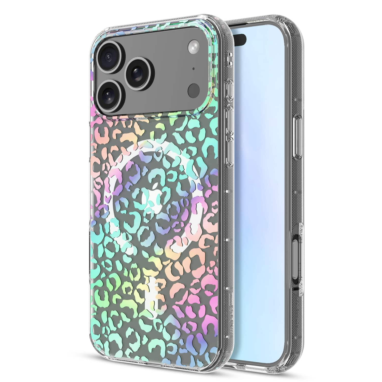 Mybat Pro - Mood Series MagSafe Case for Apple iPhone 17 Pro Max - Holographic Leopard - Clear