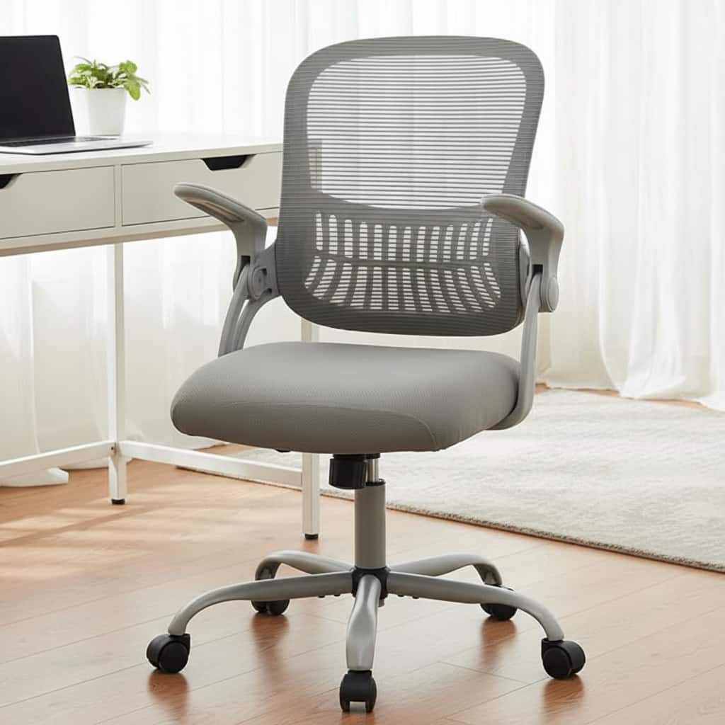 AOITUN - Ergonomic Office Computer Desk Chair for Daily Use - Mid Back Support with Foam Padding - Black