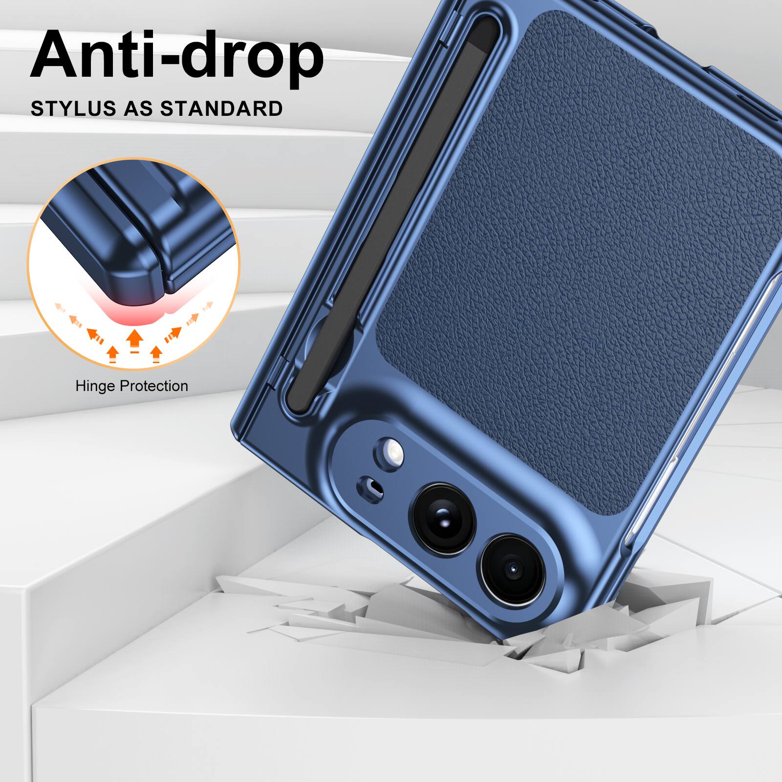 Anti-drop  
STYLUS AS STANDARD  
Hinge Protection