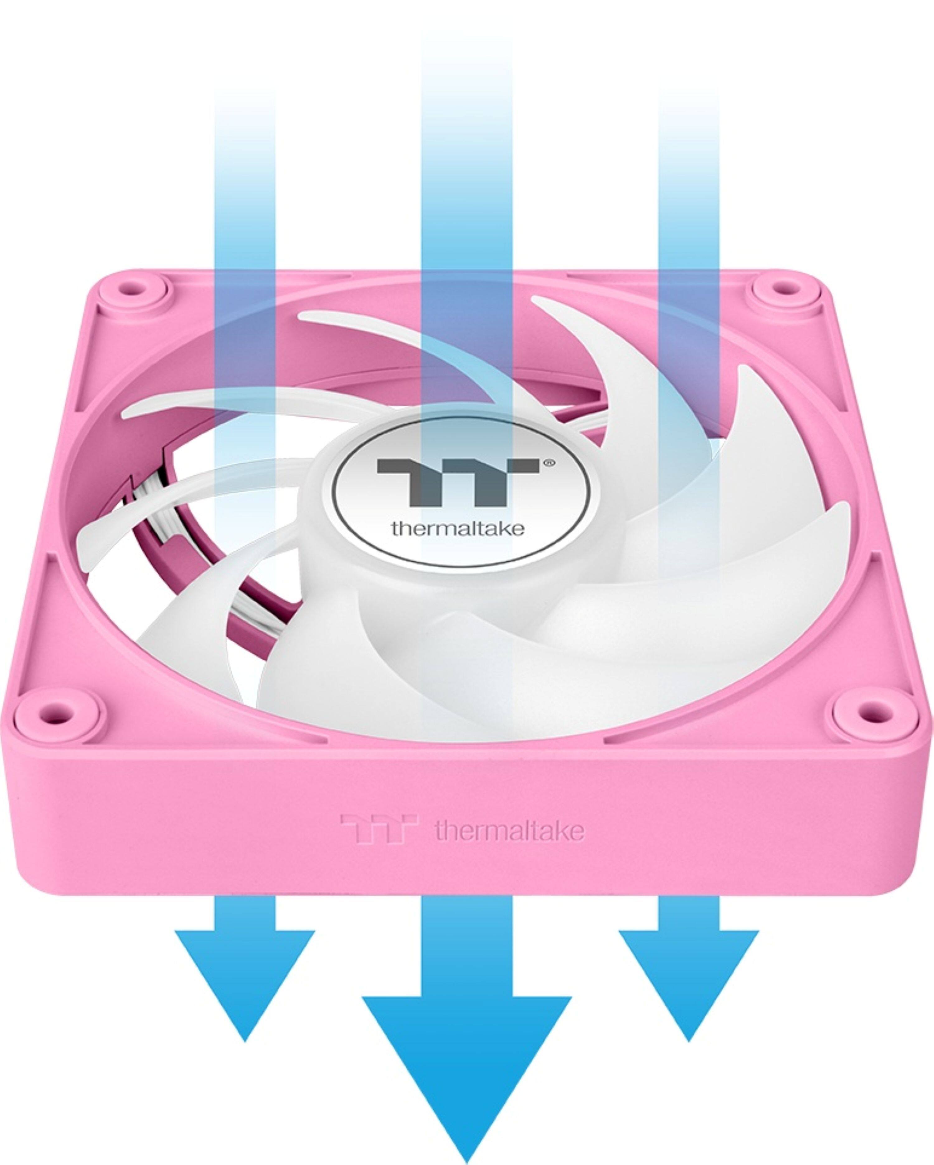 The text on the image reads "thermaltake T thermaltake." The correct grouping of the text would be "thermaltake T" and "thermaltake."
